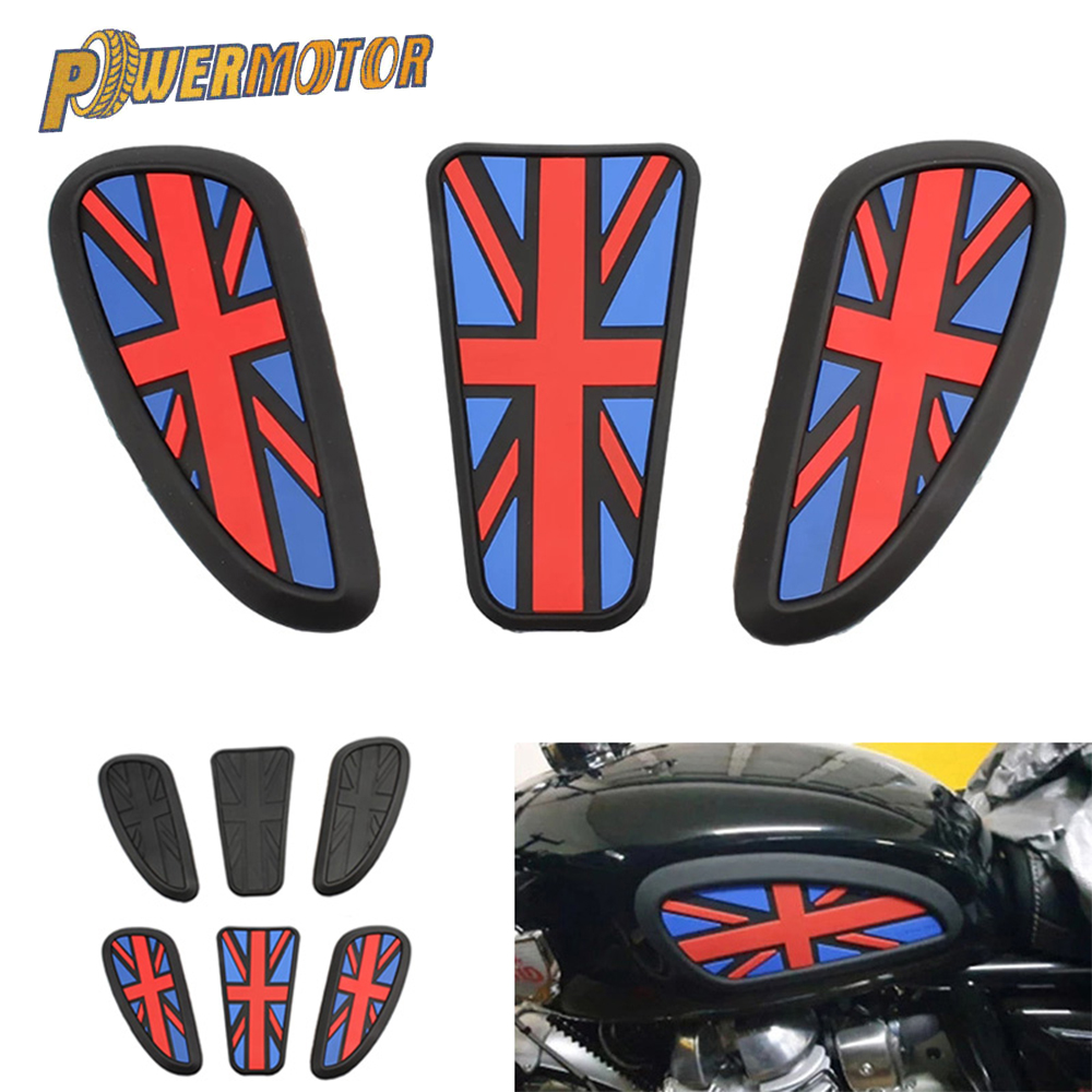 通用哈雷川崎摩托车油箱贴防刮彩色黑色橡胶贴油箱垫防滑贴三件套