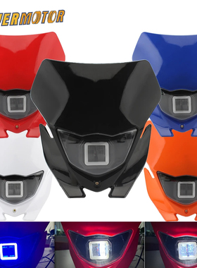 越野摩托车LED大灯适用于川崎KLX CRF WR YZ 250 450越野车前大灯