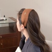 时尚 气质百搭黑色宽边发箍2026新款 韩国高级感洋气高颅顶压发头箍