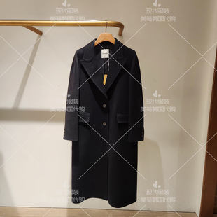 S韩限不退换 美荀家韩国百货 SANDRO 25年秋毛呢大衣 SF25W2FRUH1