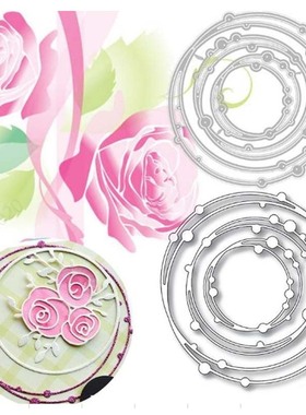 Dcutting Dies DIY花纹装饰 圆形 树林儿童益智压花碳钢刀模