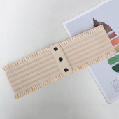 饰松紧腰封女士宽百搭 连衣裙装 黑色米色杏色腰带女配裙子西装 衬衫