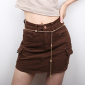 四叶草金色腰链配饰复古小香风配连衣裙子细腰带女装 饰链条高级感