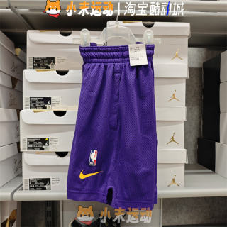 Nike/耐克 正品男子湖人队热身服速干篮球运动训练五分短裤DX9700