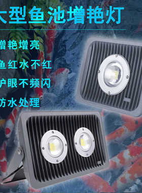 鱼池灯led防水射灯全光谱增艳鱼红水不红锦鲤鱼池户外照明投光灯