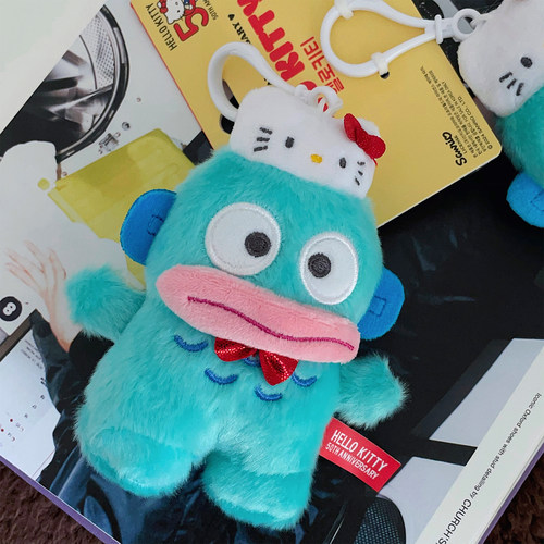 丑鱼汉顿包包挂hellokitty公仔