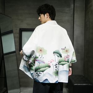 2025夏季新款风 青叶 仙鹤汉服开衫披风男DS-A008-1-K037p40图片