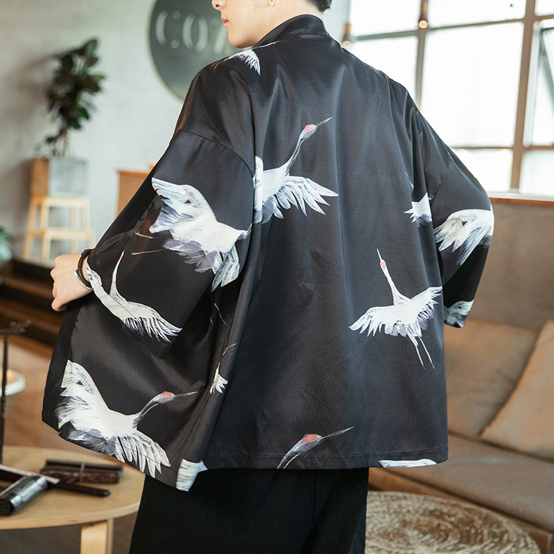 2025夏季新款风仙鹤柳楊汉服服开衫披风男DSA008-1K07p40,男装民族服装,电商A008-1