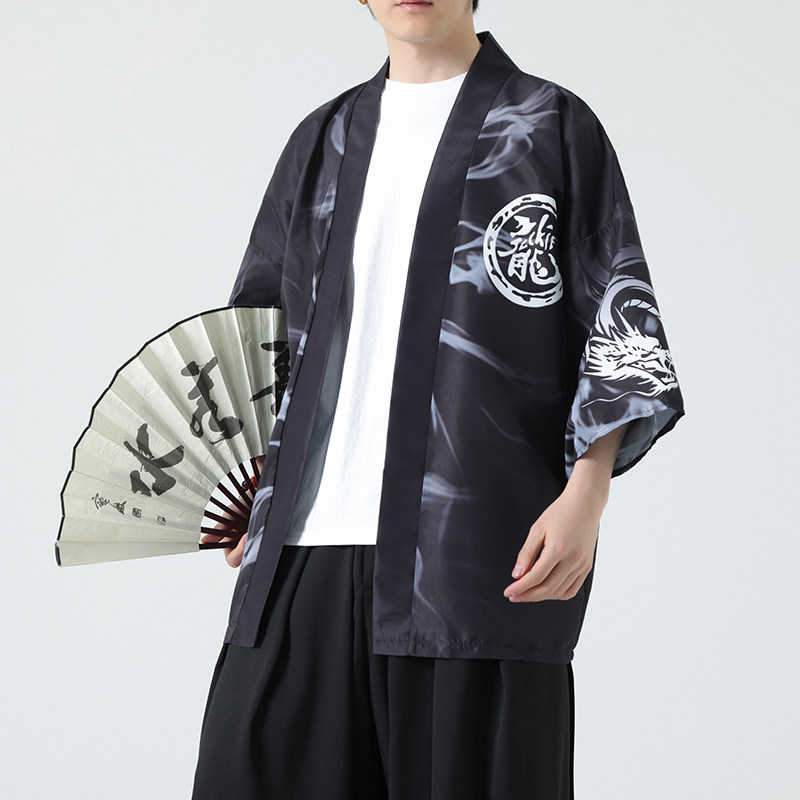 2025夏季新款风白龙汉服风衣开衫披风男DSA008-1K56P40，男装风衣，电商A008-1