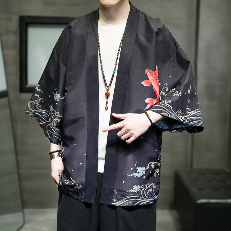 2025夏季新款风霞光仙鹤圣者开衫披风男DSA008-1K036p40,男装卫衣,电商A008-1
