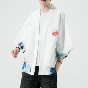 夏季新款风仙鹤 祥鹿汉服开衫披风男DS-A008-1-K93p40图片