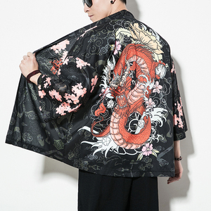 夏季新款风，龍图祥云和服开衫披风男款DSA008-1K88p40图片