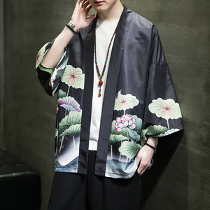 2023夏季新款风 青叶 仙鹤汉服开衫披风男DS-A008-1-K037p40图片