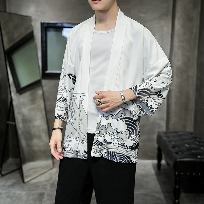 2025夏季新款风天鹅墨龙汉服开衫披风男DSA008-1K03P40,男装民族服装,电商A008-1