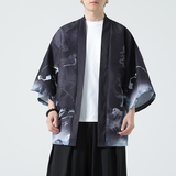 2025夏季新款风印花汉服风衣开衫浮世披风男DSA008-1K87P40，男装风衣，电商A008-1