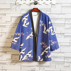 2025夏季风道袍男短袖汉服 开衫汉服防晒衣DSA008-1 K10 P40图片