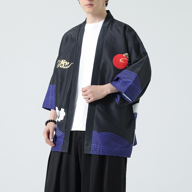 2025夏季新款风白龙汉服风衣开衫披风男DSA008-1K56P40,男装风衣,电商A008-1