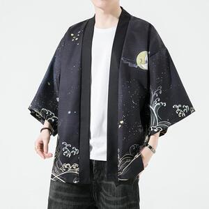 夏季新款风仙鹤 祥鹿汉服开衫披风男DS-A008-1-K93p40图片