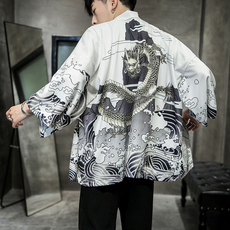 2025夏季新款风 天鹅 墨龙 汉服开衫披风男DS A008-1K03 P40图片