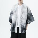 风印花山川汉服开衫披风男DS-A008-1K89P40，男装民族服装，电商A008-1