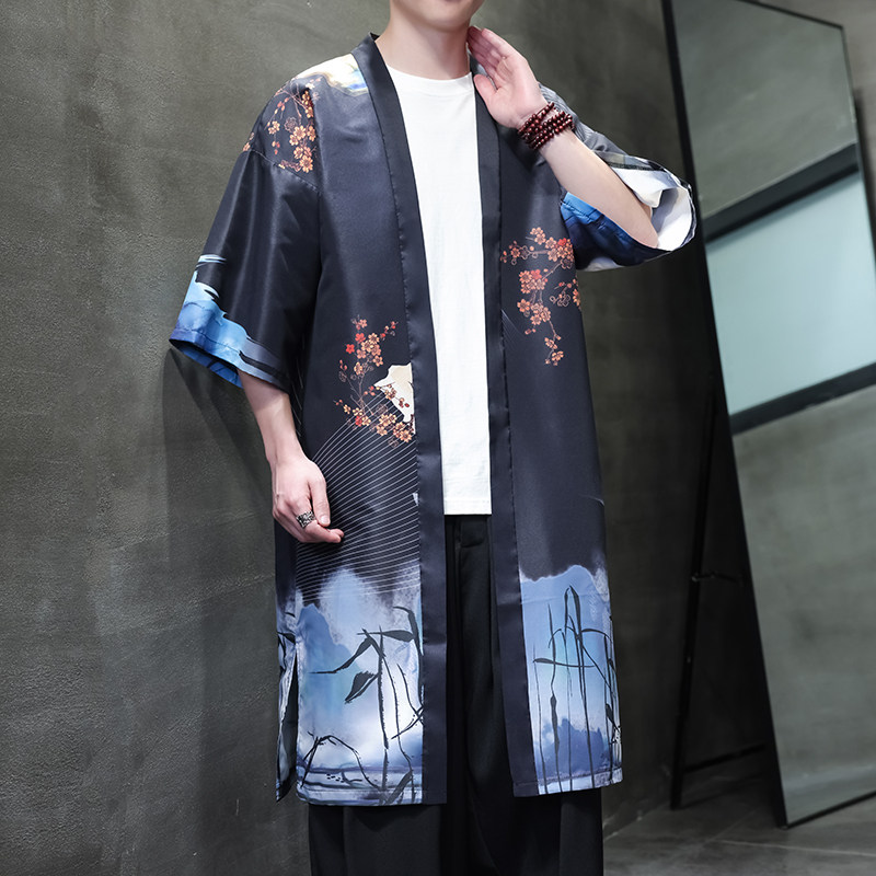 夏季新款风汉服开衫披风风衣男DSA008-1-K305p48,男装风衣,电商A008-1