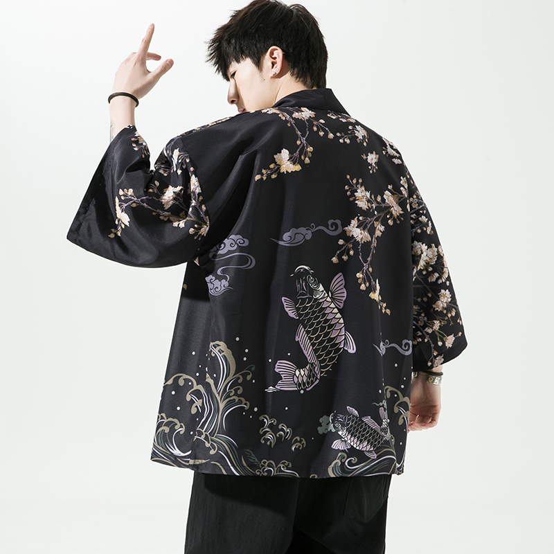 2025夏季新款风圣者山川霞光和服开衫披风男6006K036p40，男装卫衣，电商A008-1