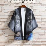 2025夏季新款风印花汉服风衣开衫披风男DSA008-1K86P40，男装风衣，电商A008-1