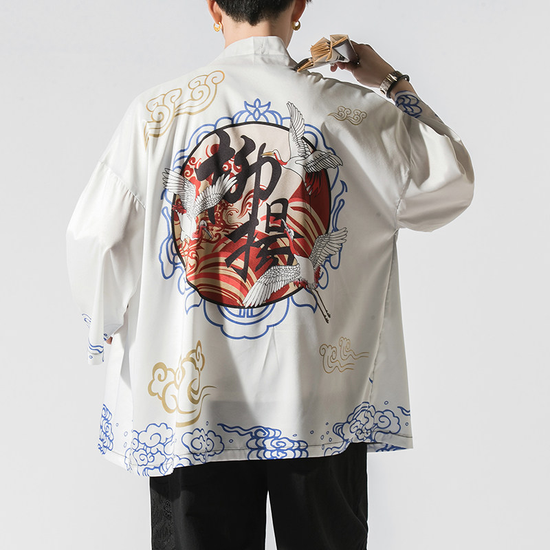 夏季新款风仙鹤柳楊汉服服开衫披风男DSA008-1K07p40,男装民族服装,电商A008-1