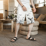 2025夏季印花新款风裤子五分裤男DSA008-1-K16-P30，男装牛仔裤，电商A008-1