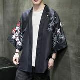 2025夏季新款风飞鹤鲤鱼和服开衫披风男DS-A008-1K02p40，男装卫衣，电商A008-1
