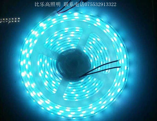 高亮裸板防水12v1米冰蓝色软灯带