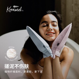 KRRAMEL搓澡巾女士专用洗澡巾搓澡神器搓背后背强力搓泥不伤皮肤