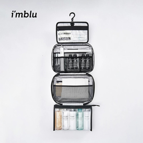 imblu大容量防水干湿分离化妆包