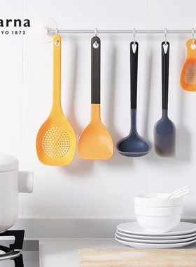 日本MARNA进口硅胶铲汤勺食品级炒菜锅铲漏勺不粘锅多用铲耐高温