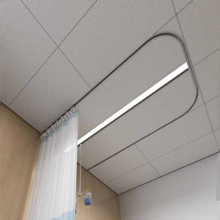 厂家直供嵌入式帘导轨 病房隐藏式隔帘轨道 铝合金窗帘滑轨