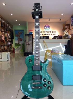 CHARVEL DS2系列LP款电吉他蓝色虎纹枫木贴面演奏琴