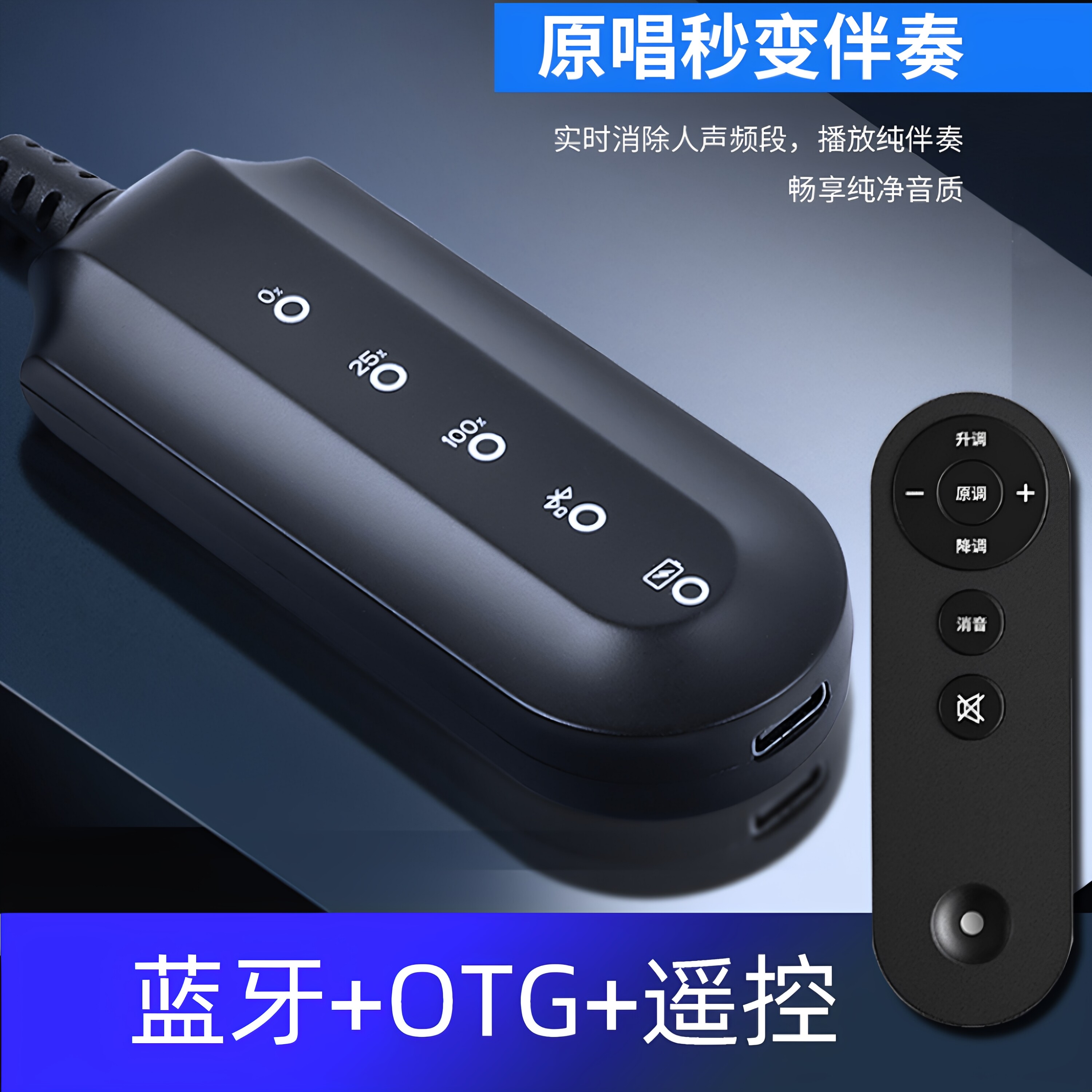 K歌宝伴奏神器AI智能消音一键去除人声原唱歌曲手机蓝牙U盘音乐