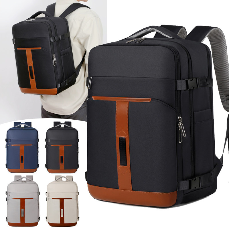 新款多功能双肩包电脑包通勤包大容量休闲旅行通勤商务背包撞色