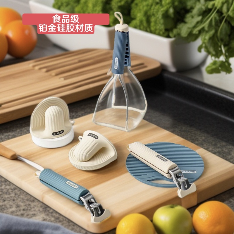 厨房用防烫夹子防滑烤箱取盘夹碗器食品级不锈钢防烫取盘夹二合一