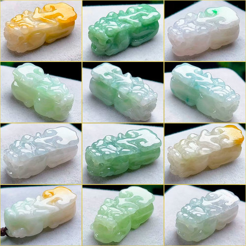 缅甸玉器天然A货翡翠貔貅吊坠