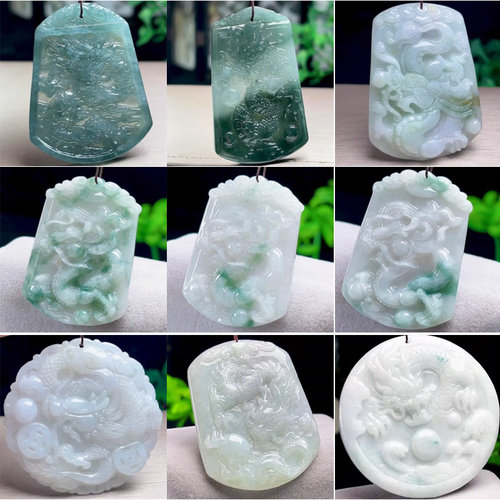 多版天然A货翡翠龙牌吊坠