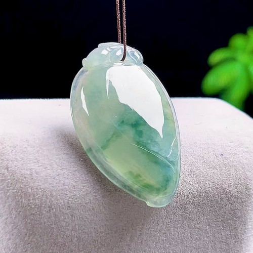 保真缅甸A货翡翠福挂玉坠男女款天然玉石冰飘花福瓜吊坠玉瓜挂件