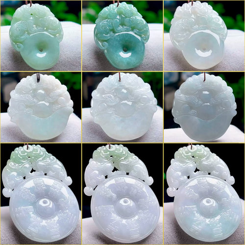 天然翡翠貔貅平安扣吊坠
