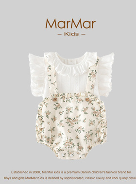 丹麦MARMAR KIDS婴儿夏季连体衣背带裤套装薄款ins女宝宝洋气哈衣