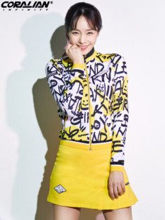 时尚 夹克春秋新款 休闲韩国进口运动服外套 长袖 可莱安羽毛球服女款