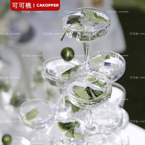 宴席回礼搭配高脚杯简约亚克力香槟塔塔酒席待客贴心实用装饰用品
