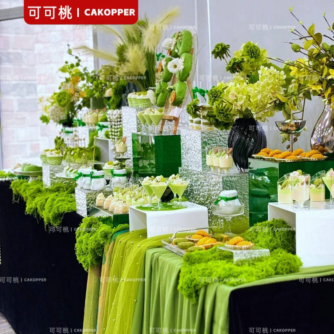 仿生苔藓草坪垫婚礼甜品台冷餐布置森系户外生日茶歇摆台装饰桌布