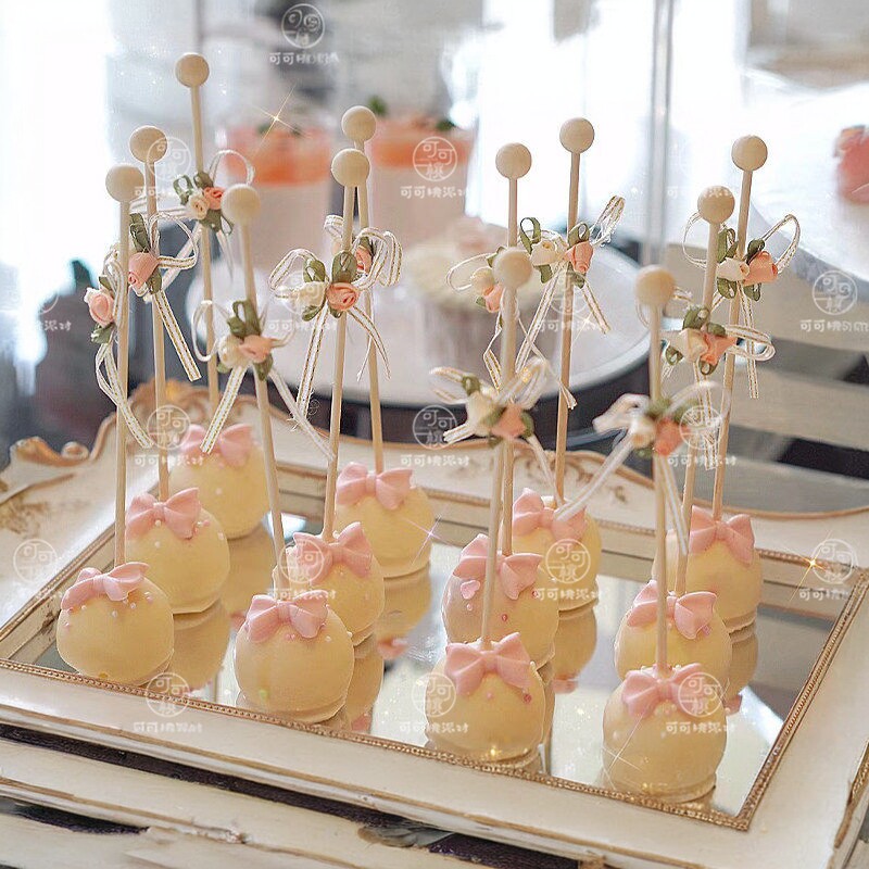 棒棒糖棍子摆台婚礼生日甜品台蛋糕装饰插件甜甜圈支架推推乐贴纸