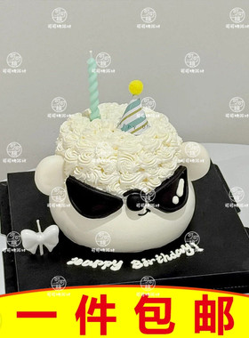 白色蝴蝶结蜡烛插件生日蛋糕摆件配件甜品派对烘焙装饰用品小道具