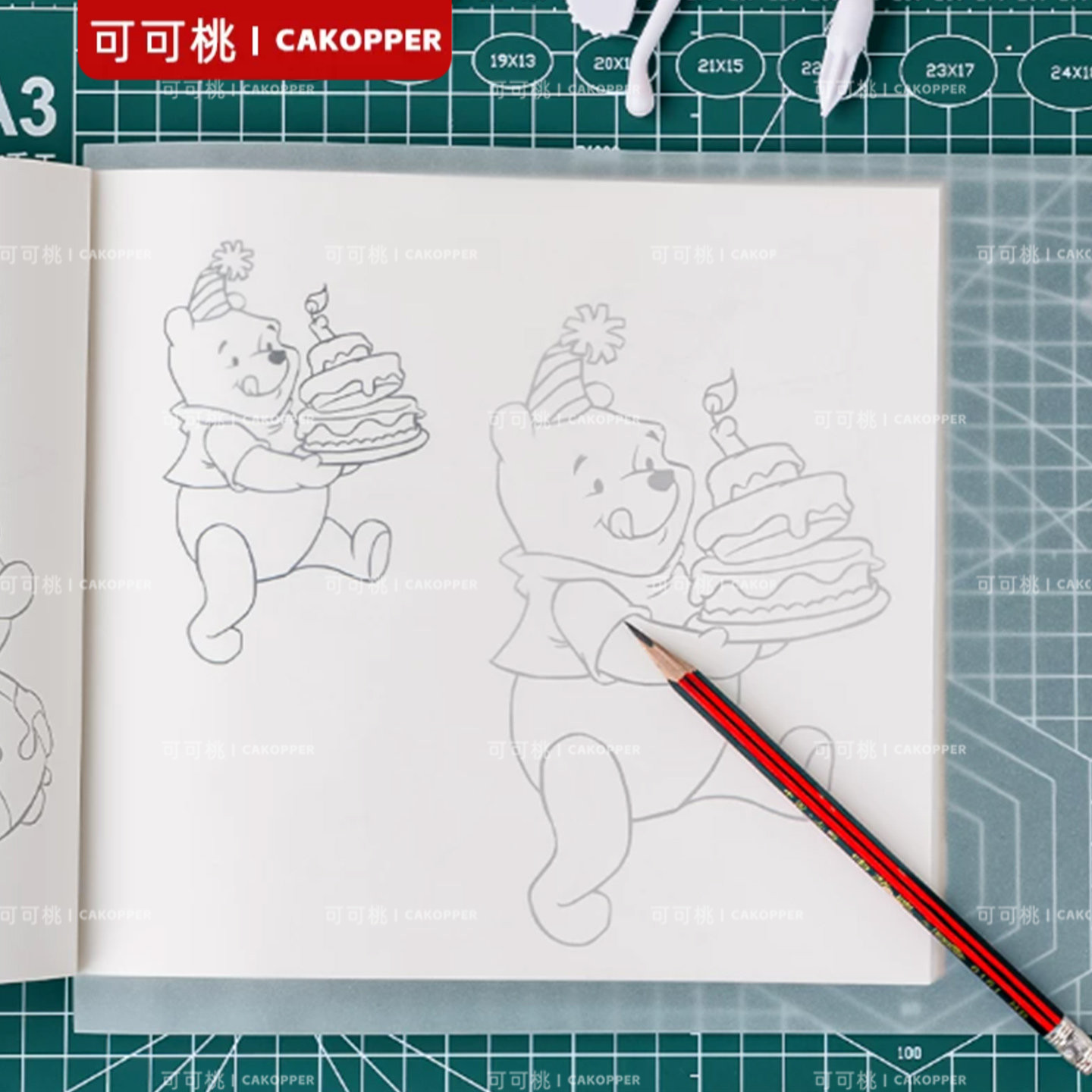 翻糖糖牌绘画硫酸纸烘焙操作工具奶油蛋糕图案描图饼干拷贝转印纸